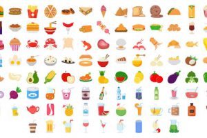 AE模板-100枚食物和饮料主题的卡通图标动画素材100 Food & Drinks Icons