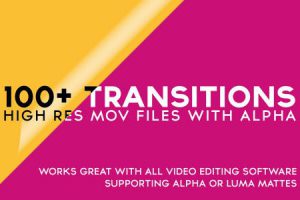 AE模板-100组运动图形转场视频素材100 + Alpha Transitions Pack