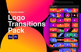 AE/PR脚本-标题Logo图形转场过渡动画 含脚本预设 Logo Transitions Pack