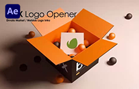 AE模板-三维立体盒子打开LOGO标志展示开场片头 Box Product Logo