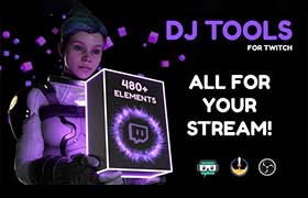 AE模板-480种梦幻绚烂的舞美场景VJ视觉背景动画搭建工具 DJ Tools For Streaming