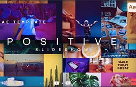 AE模板-积极活力时尚氛围感平滑影像幻灯片展示片头动画 Positive Slideshow