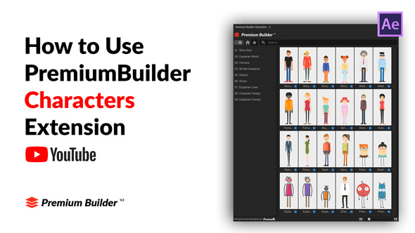 AE脚本-300种多职业二维卡通人物角色动画预置 PremiumBuilder Characters插图5