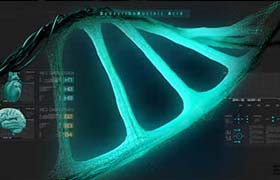 AE模板-40组生物科技医疗DNA链动画 HUD Medical Interface DNA