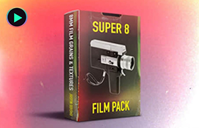 视频素材-复古8mm 4K电影胶片刮痕污渍烧伤噪点纹理 Super 8 Film Overlays Pack