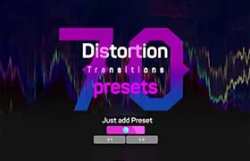 PR预设-70个画面失真故障扭曲变形视频无缝转场过渡动画Distortion Transitions Presets 2