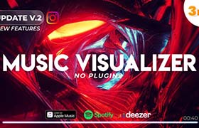 AE模板-音频可视化文字LOGO视觉效果动画 Music Visualizer Spectrum