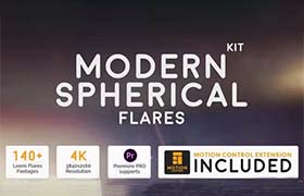 视频素材-146个梦幻彩色大光斑闪烁光效动画4K高清视频素材 Modern Spherical Flares Kit