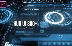 PR模板-300个电子科技感触摸UI屏幕界面HUD图形元素动画 HUD-UI-300