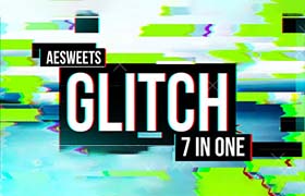 AE插件-中文汉化信号干扰破损RGB色彩分离毛刺撕裂特效Glitch 7in1 v1.2.1 Win/Mac