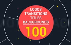 AE模板-100种卡通MG动态图形文字标题LOGO背景动画 2D Motion Animation Pack