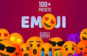 PR预设-110个社交媒体平台使用的聊天Emoji表情动画 Emoji Bundle Presets