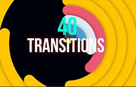 PR预设-44个彩色混搭图形图片动画文字标题视频无缝过渡转场 Minimal Colorful Transitions