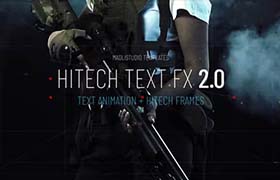 AE模板-电子科技感十足文字标题闪烁显示动画 Hitech Text FX 2