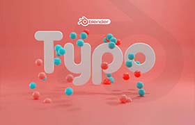 Blender插件-三维立体MG图形风格文字场景动画 Typo Text V1.0.0