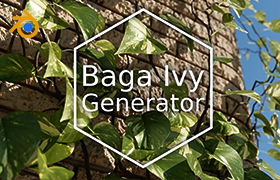 Blender插件-常春藤爬山虎生成工具 Baga Ivy Generator V1.0.4