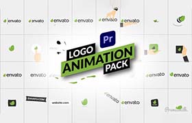 PR模板-32个简洁个性明亮的文字LOGO标志片头动画 Logo Animation Pack for Premiere Pro