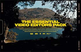 4K视频素材-复古胶片灼烧刮痕闪烁漏光取景框叠加视频素材 The Essential Video Editors Pack