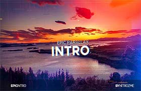 AE模板-漏光中史诗般大气优雅的无缝转场图像内容展示开场 Epic Intro