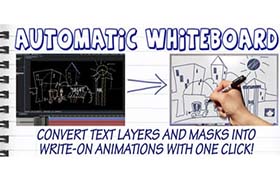 AE脚本-自动创建手写手绘描绘动画 Automatic Whiteboard v1.0 + 使用教程