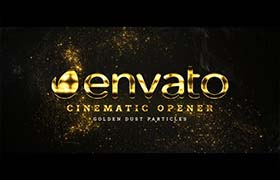 AE模板-炫美电影感金银闪光颗粒中的颁奖典礼开场片头 Cinematic Awards Opener