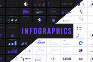 PR模板/AE模板-127种彩色优雅公司企业商务信息图表动画 Infographics