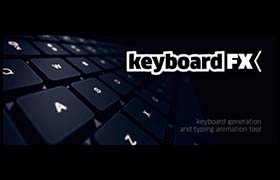 AE脚本-中文汉化实体键盘操作界面打字输入动画 keyboardFX v1.2