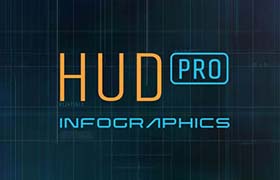 AE模板-未来电子数字科技感HUD元素装饰动画 HUD Pro Infographics