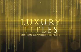 PR模板-优雅现代简洁金色粒子背景颁奖文字logo标题开场片头 Luxury Titles