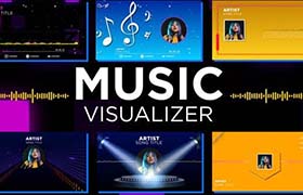 AE模板-音频音效可视化动画图形图片文字包装展示动画 Music Visualizer Pack