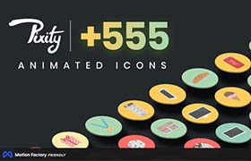 PR预设-555个扁平化Icon图标MG小动画 Pixity Animated Icons for Premiere Pro