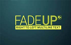 AE脚本-文字段落淡入淡出动画生成器 Fade Up RTL v1.51