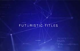 AE模板-未来高科技电子点线粒子背景文字logo标题开场动画 Futuristic Titles