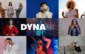 AE模板-干净文字标题和影像图文的动态平滑排版展示片头 Dynamic Fast Opener