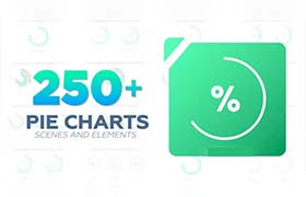 AE模板-250种卡通商务的饼状图信息数据展示动画 Infographic Pie Chart