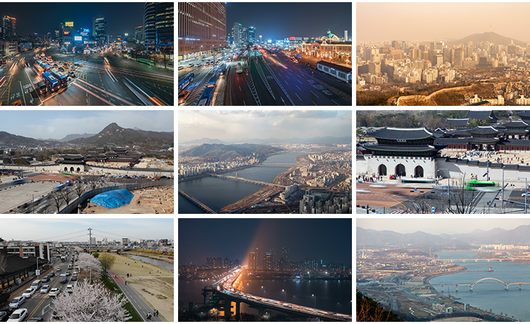 韩国首尔城市风光外国夜景车流建筑风光街道街景航拍延时视频素材插图8