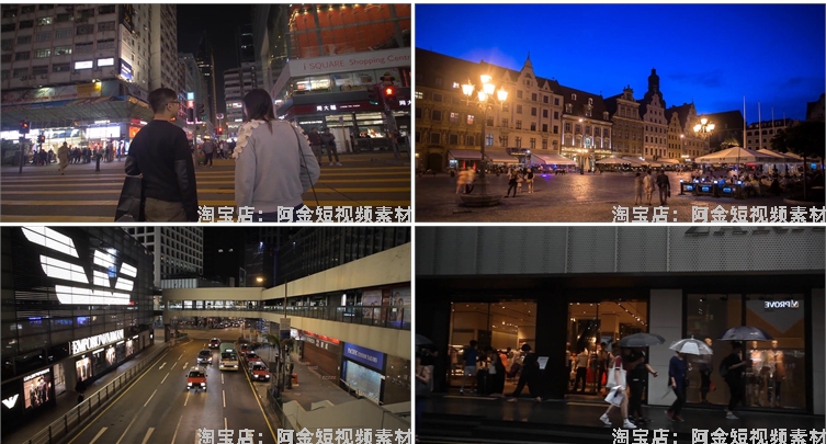 人流车流行人街景城市夜景夜市人物情感抖音视频高清实拍素材剪辑插图8