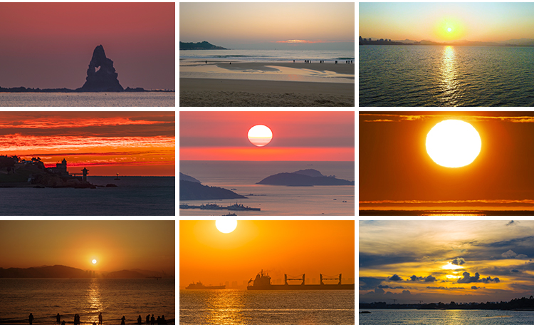 实拍海上日出日落夕阳黄昏太阳朝阳海面地平线LED背景短视频素材插图8