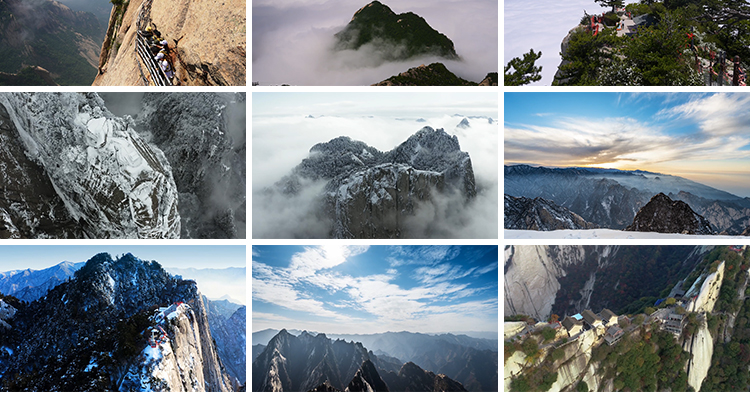 陕西华山西岳自然风景旅游景点云海山峰峻岭险峰航拍风光视频素材插图8