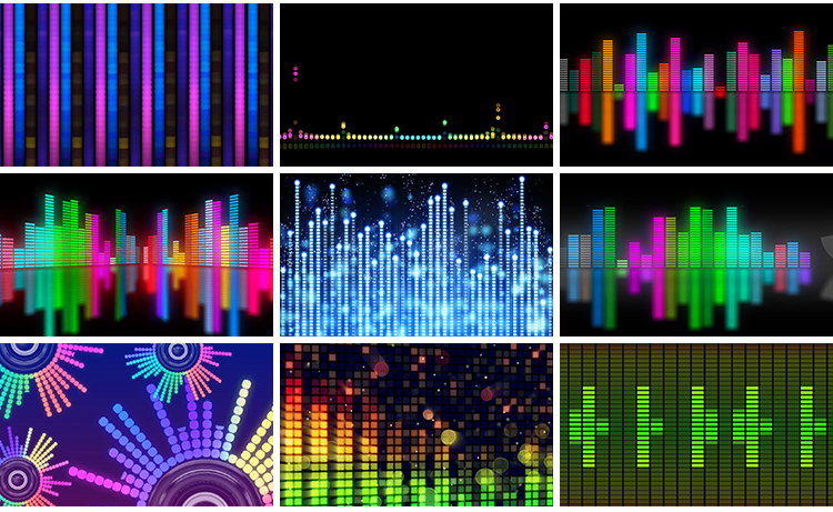 动感夜店跳动音频信号音乐舞曲均衡器波形LED大屏幕背景视频素材插图8