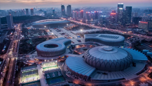 济南航拍高清视频素材-城市风景延时摄影