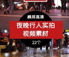 路上行人城市街道雨中行人实拍高清素材