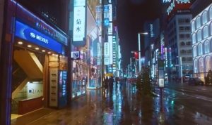 混剪雨后夜晚走路视角视频素材