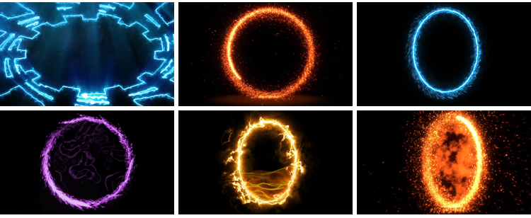 炫酷魔法能量传送门护盾光圈光线粒子特效果合成透明通道视频素材插图10