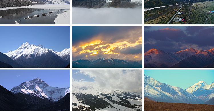 雪山风景航拍风光西藏川西旅游景点山脉自然美景高清实拍视频素材插图10