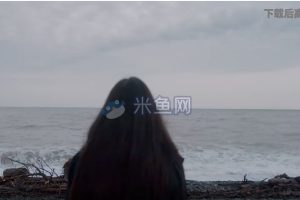 海边美女背影视频素材