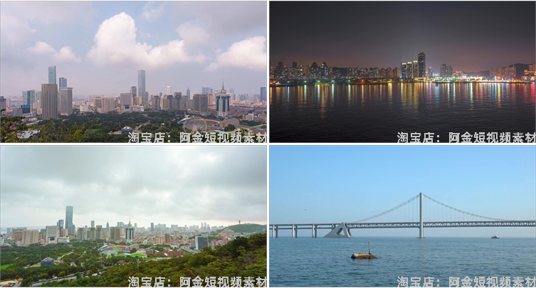 大连城市景点建筑风光航拍风景素材高清旅游自然治愈系短视频背景插图7