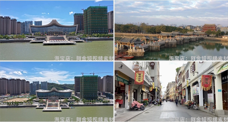 广东潮州城市建筑景点风光航拍风景素材高清旅游自然治愈系短视频插图4