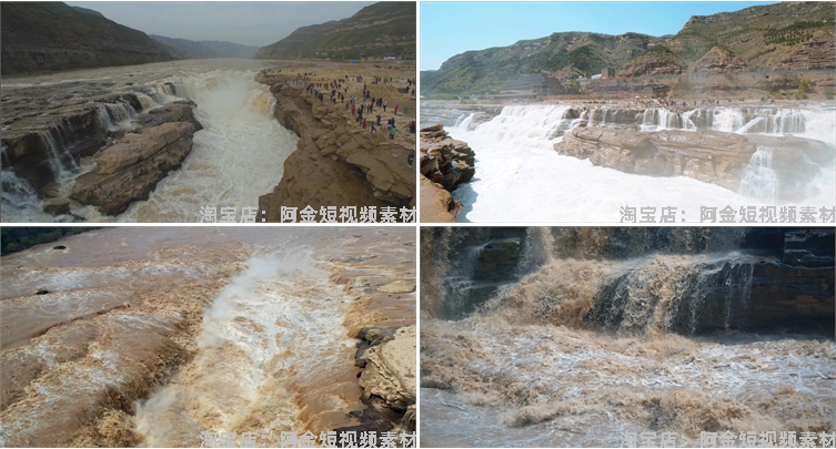 黄河壶口瀑布江河河流LED风景素材高清旅游自然治愈系短视频背景插图4