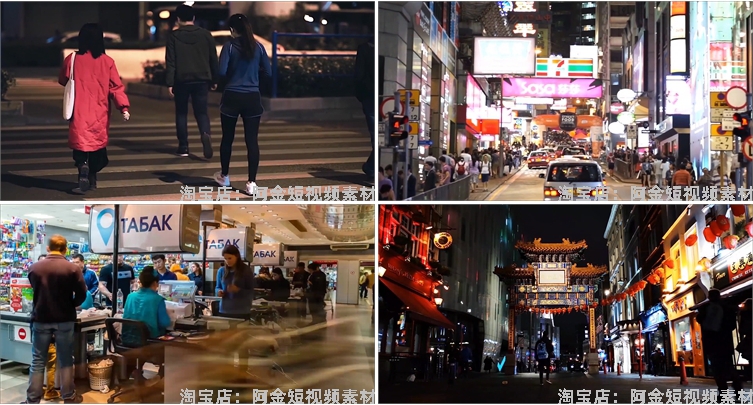 人流车流行人街景城市夜景夜市人物情感抖音视频高清实拍素材剪辑插图4